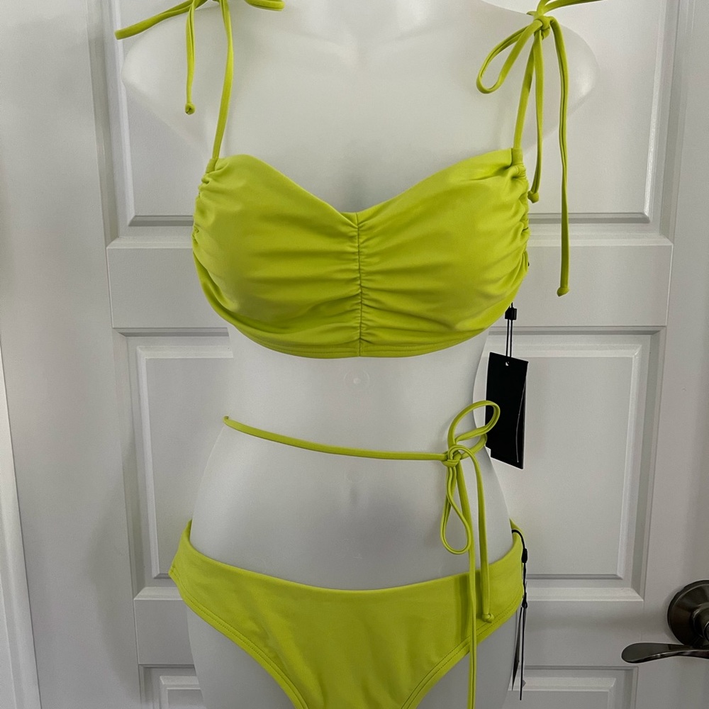 Tommy Hilfiger Bikini Swim Suit  Neon Lime Green. Size Large NWT